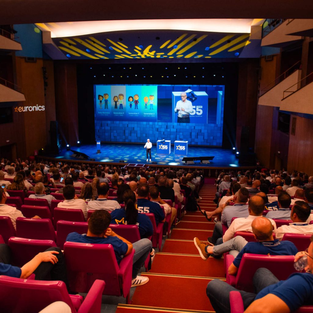 Volles Auditorium: Über 800 Teilnehmende kamen zur Summer Convention von Euronics.