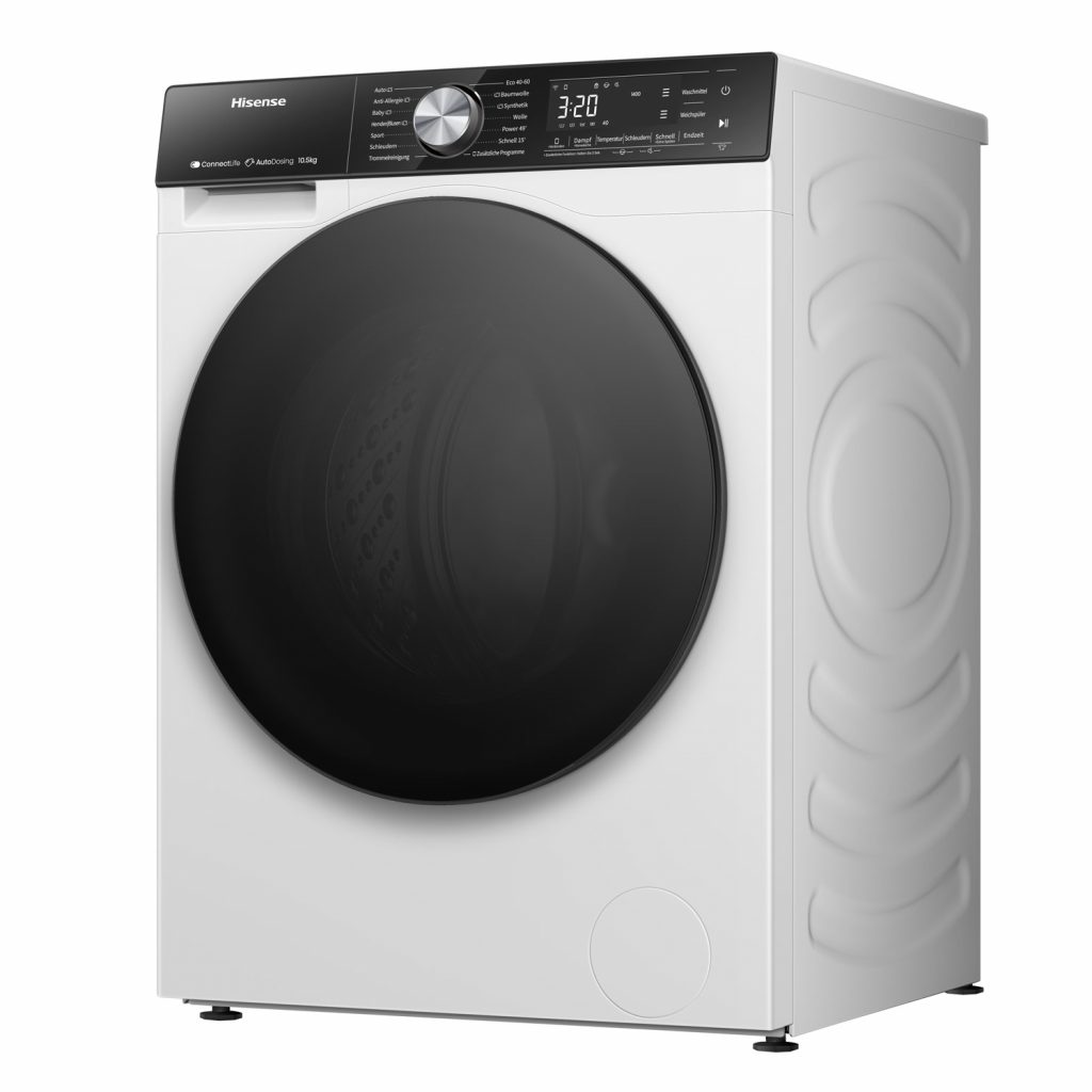 Der zweite Schwerpunkt liegt auf dem aktuellen Waschmaschinen Sortiment von Hisense, das sich durch Langlebigkeit und Energieeffizienz auszeichnet.