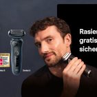 Gratis-Scherkopf-Aktion von Braun.