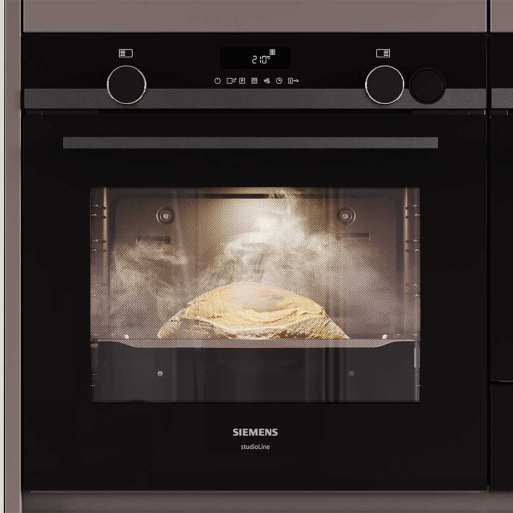 Unter Dampf: Der Siemens iQ500 Backofen mit zweistufiger Dampfunterstützung verhilft allen, die gerne Selbstgebackenes essen, zu perfekten Ergebnissen.