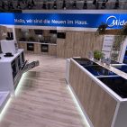 Midea Messestand auf der Küchenmeile.