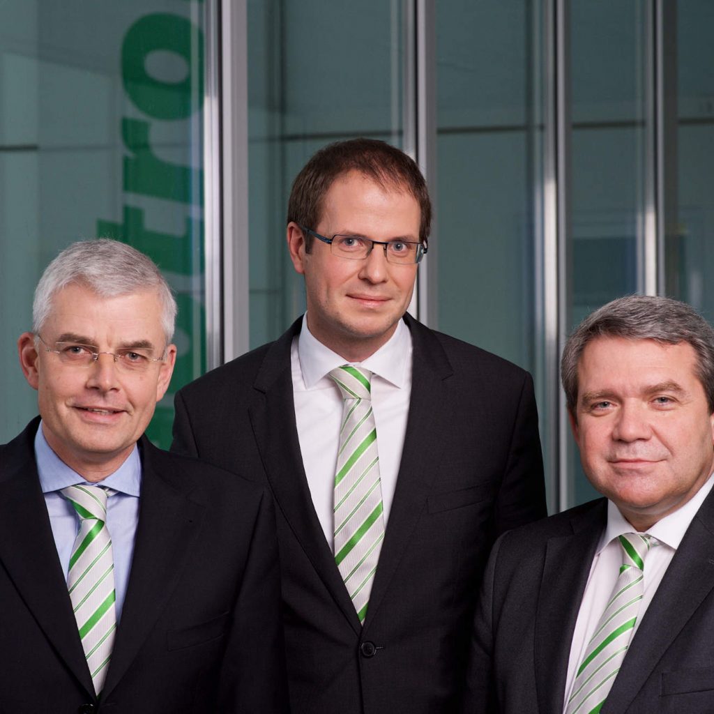 Der Vorstand von ElectronicPartner im Jahr 2014 mit (v.l.) Karl Trautmann, Michael Haubrich und Friedrich Sobol.