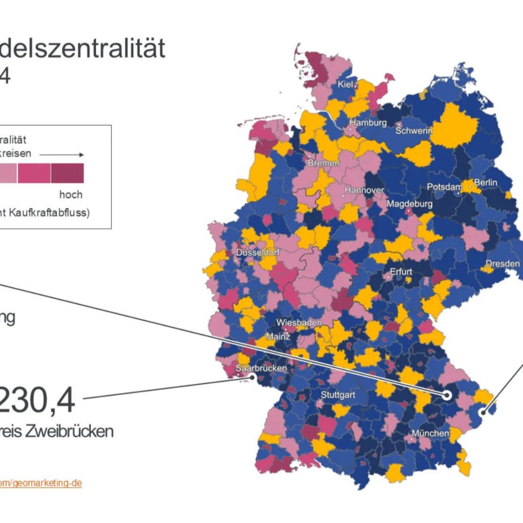 GfK Einzelhandelszentralität 2024