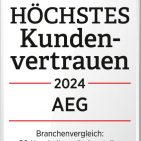 Siegel WiWo und ServiceValue: Höchstes Kundenvertrauen 2024 AEG