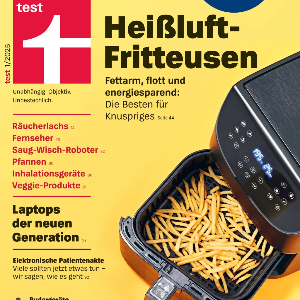 Die Stiftung Warentest hat für die Januar-Ausgabe ihres Magazins „test“ Heißluftfritteusen untersucht.