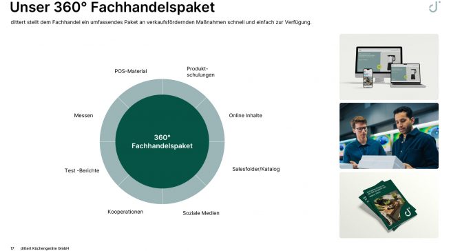 dittert stellt dem Fachhandel ein umfassendes Paket an verkaufsfördernden Maßnahmen zur Verfügung.